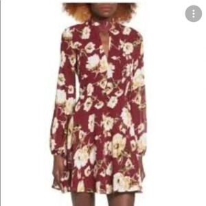 Lucca Floral High Neck Mini Dress